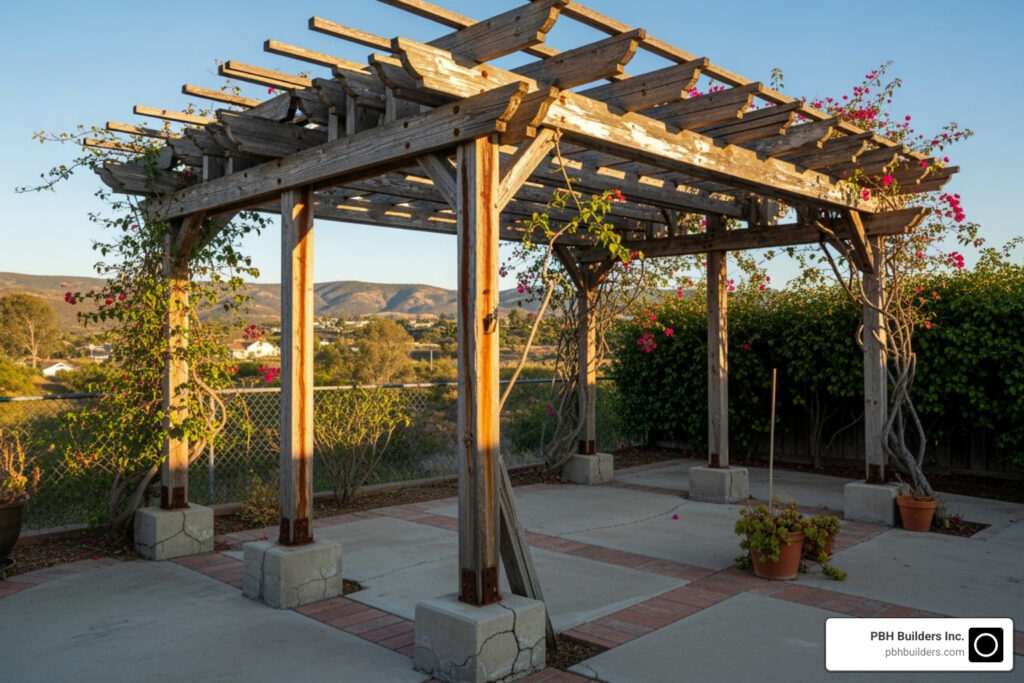 Pergola repair San Diego