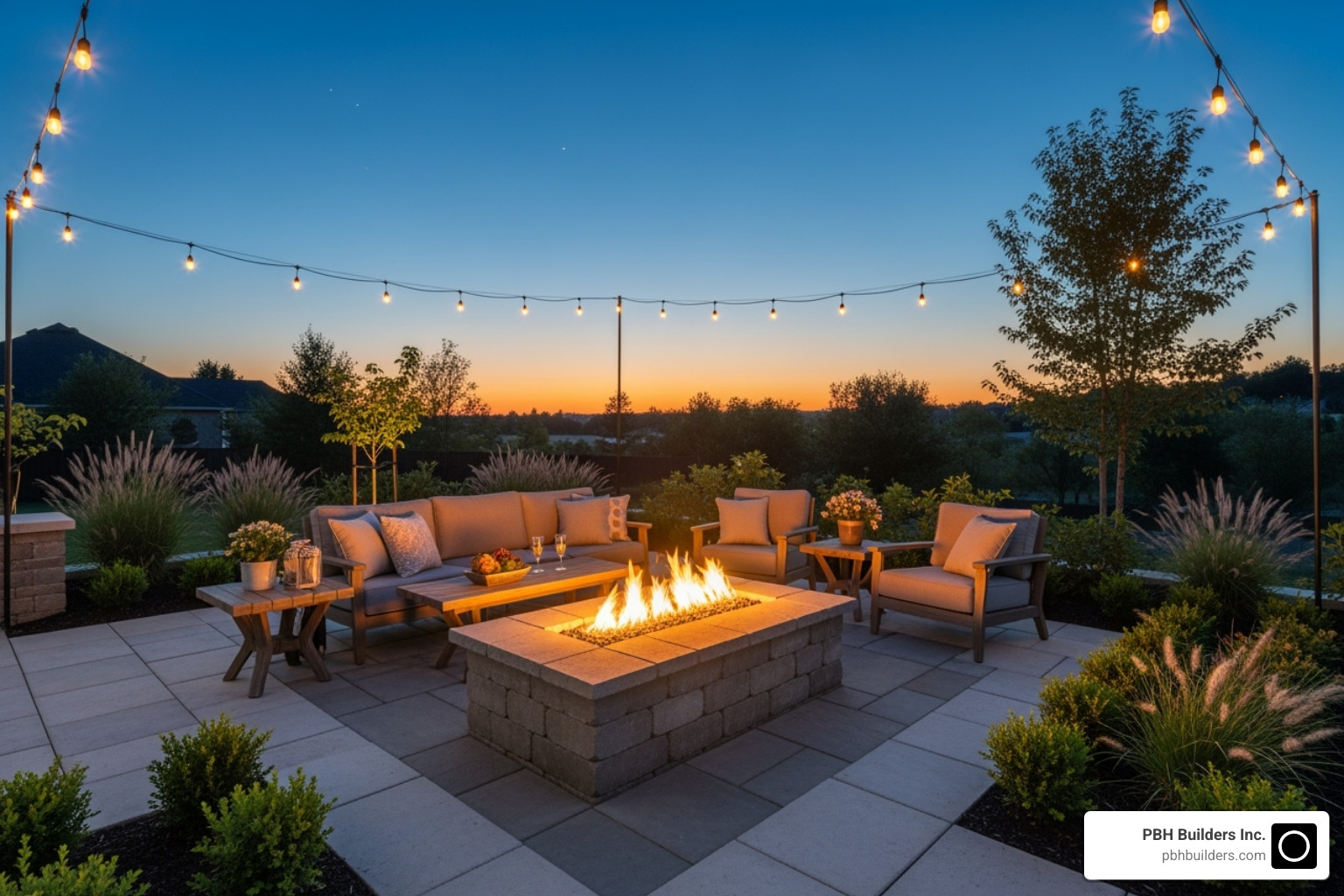 hardscape fire pit