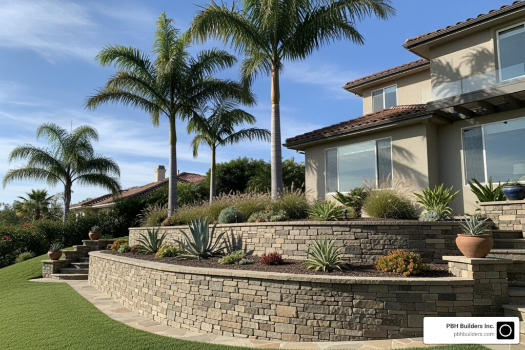 San Diego retaining wall