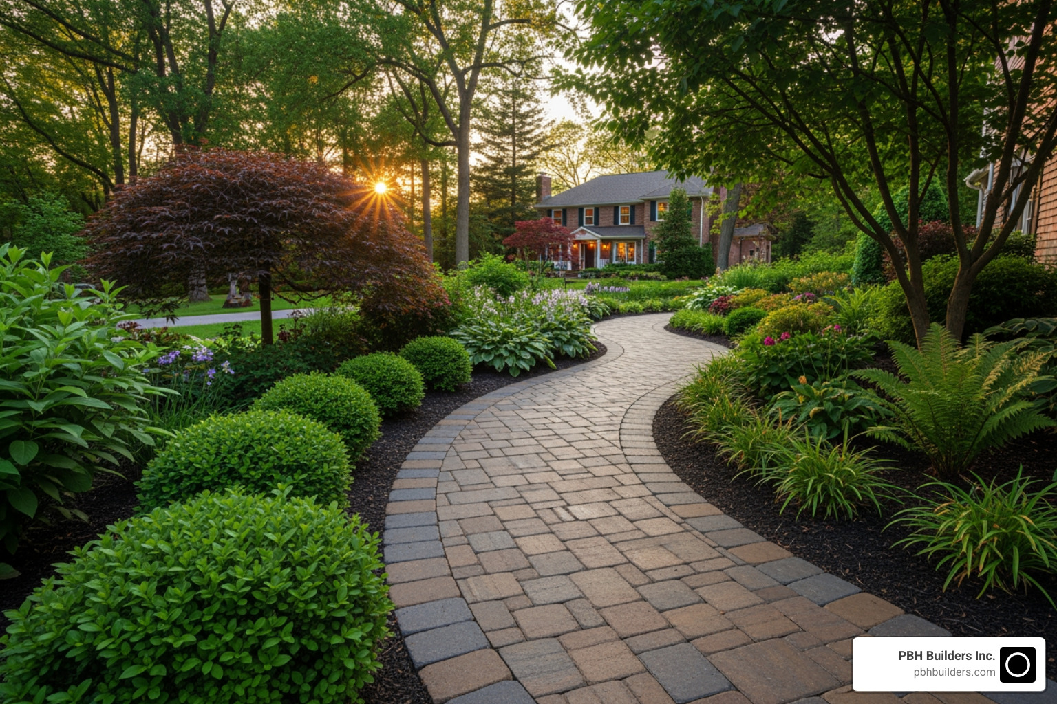 curved paver walkways