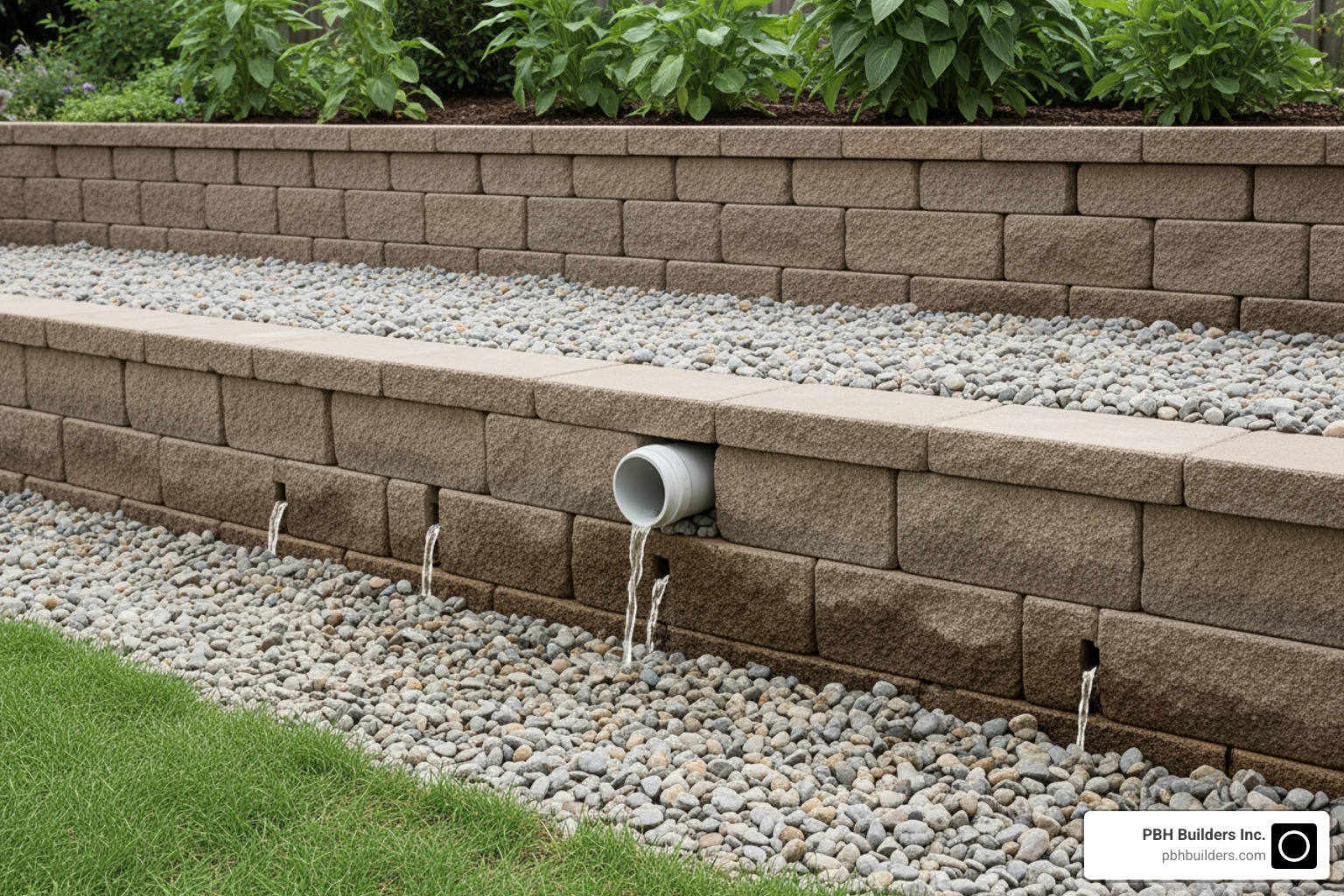 installing retaining wall drainage