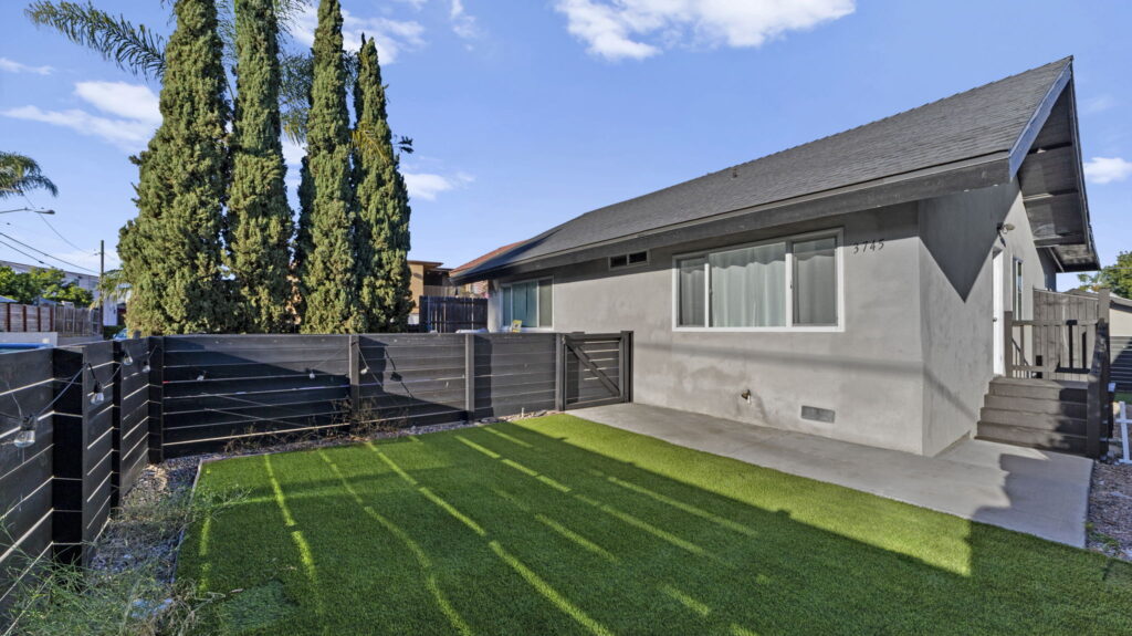 New ADU with artificial turf backyard in North Park San Diego by PBH Builders