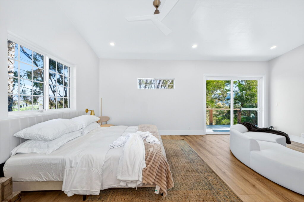 Master bedroom from a complete home renovation in Escondido CA